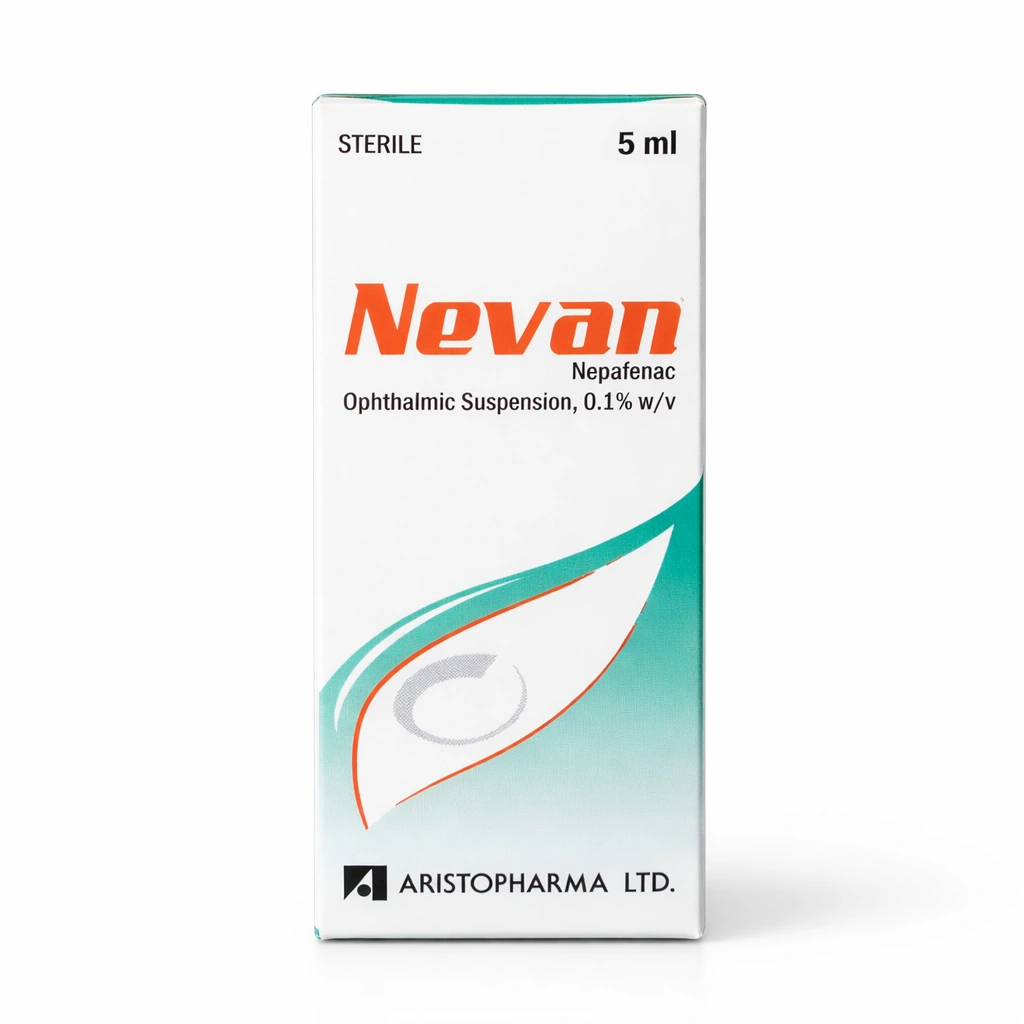 Nevan Nepafenac Sterile Ophthalmic Suspension 0.1% w/v 5 ml