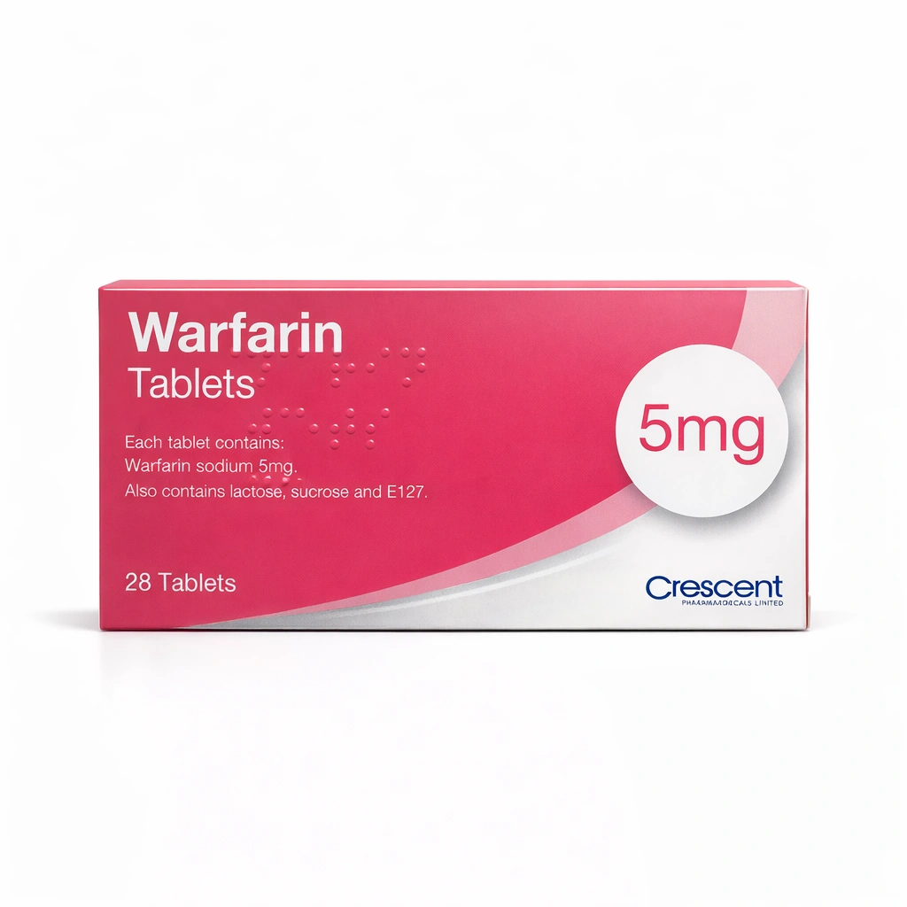 Crescent Warfarin 5 mg tablets x 28 tablets