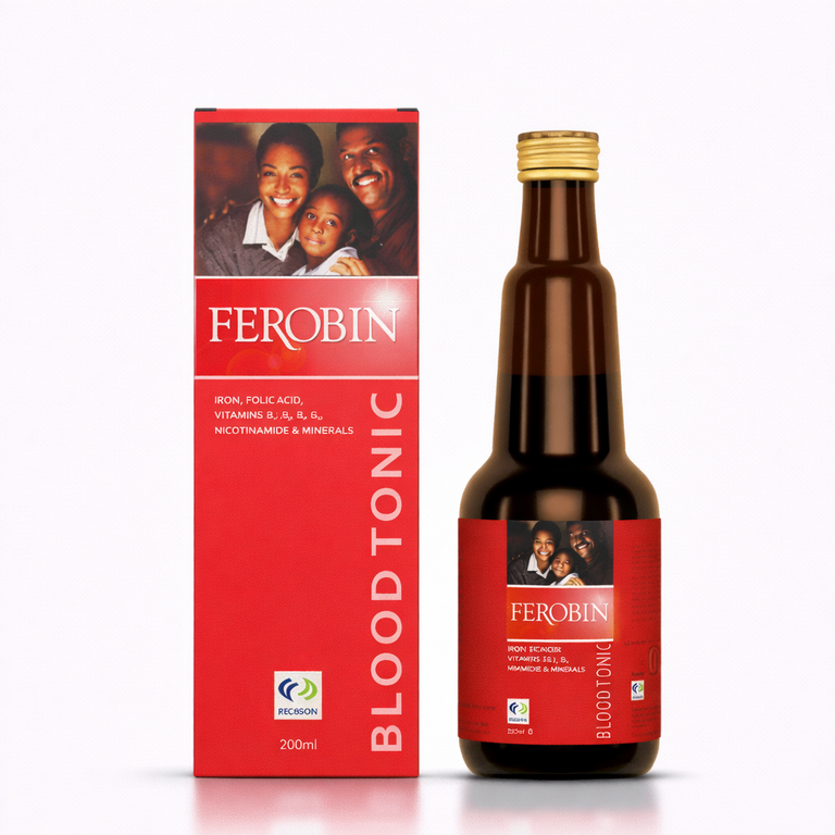 Ferobin Haematinic Tonic (Iron + Zinc + B Vitamins) 200 ml