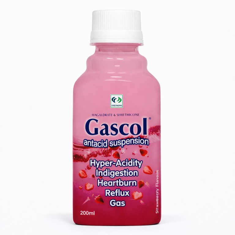 Gascol Antacid Suspension (Magaldrate + Simethicone) 200 ml